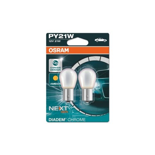 Glühlampe Glühbirne OSRAM PY21W 21W/12V Sockelausführung: BAU15s (7507DC-02B)