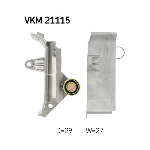 1 Deflection/Guide Pulley, timing belt SKF VKM 21115 AUDI SEAT SKODA VW VW (FAW)