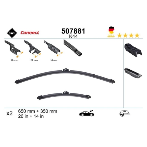 1 Wiper Blade SWF 507881 CONNECT MADE IN GERMANY