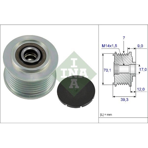 1 Alternator Freewheel Clutch INA 535 0214 10 HONDA