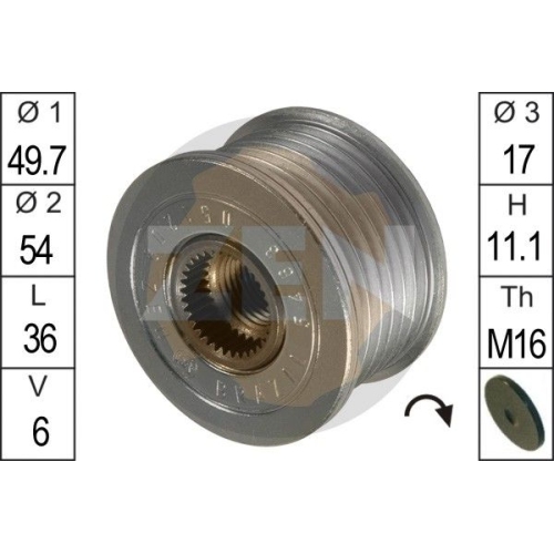 1 Alternator Freewheel Clutch ERA ZN5463 MERCEDES-BENZ