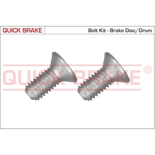 2 Screw Set, brake disc QUICK BRAKE 11671K CITROËN FIAT FORD HONDA OPEL PEUGEOT