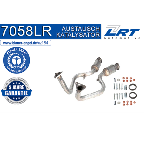Katalysator LRT 7058L/R ausgezeichnet mit "Der Blaue Engel" AUDI