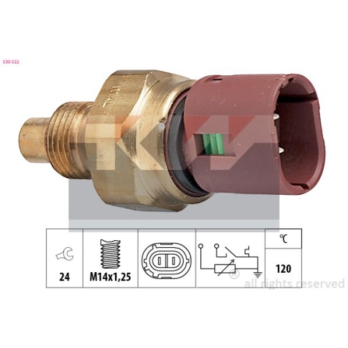1 Sensor, coolant temperature KW 530 522 Made in Italy - OE Equivalent RENAULT