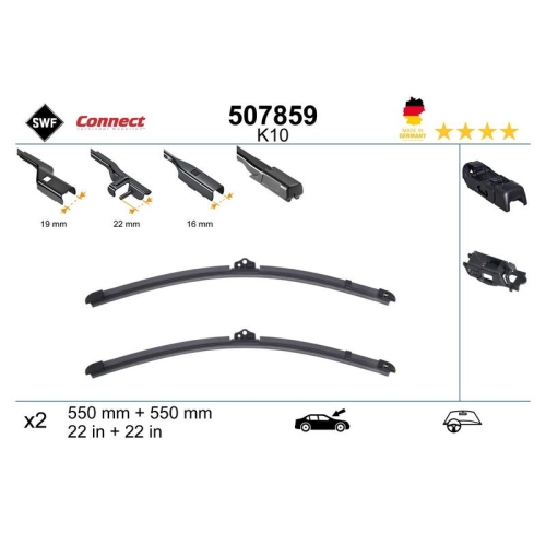 1 Wiper Blade SWF 507859 CONNECT MADE IN GERMANY