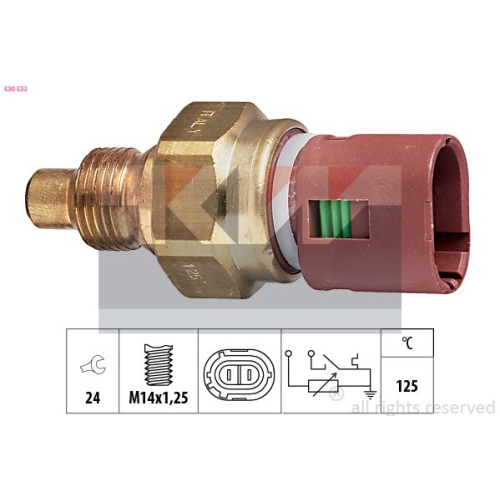 1 Sensor, coolant temperature KW 530 532 Made in Italy - OE Equivalent RENAULT