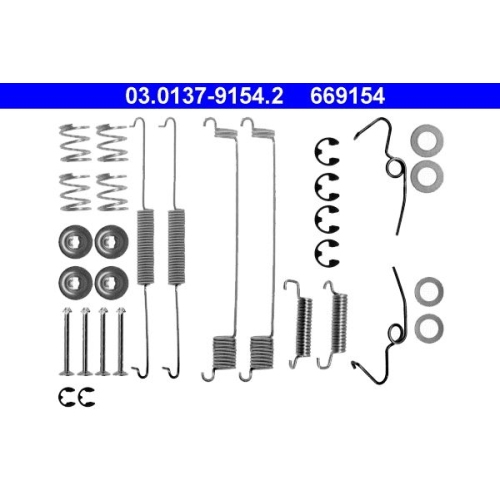 1 Accessory Kit, brake shoes ATE 03.0137-9154.2