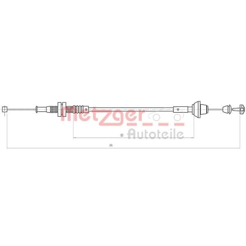 1 Accelerator Cable METZGER 11.0182 FORD