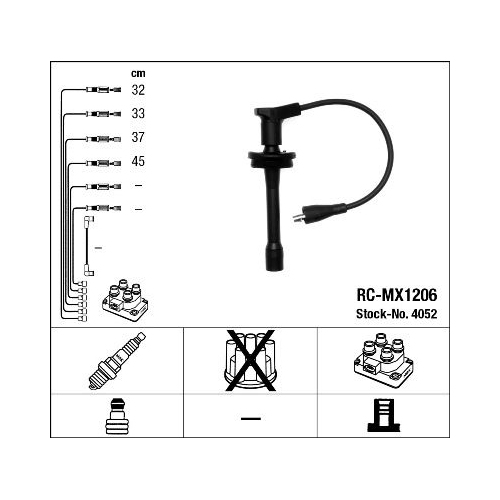 1 Ignition Cable Kit NGK 4052