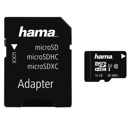 HAMA MICRO SD CARD 128GB 80MBS articel nr.: 124158