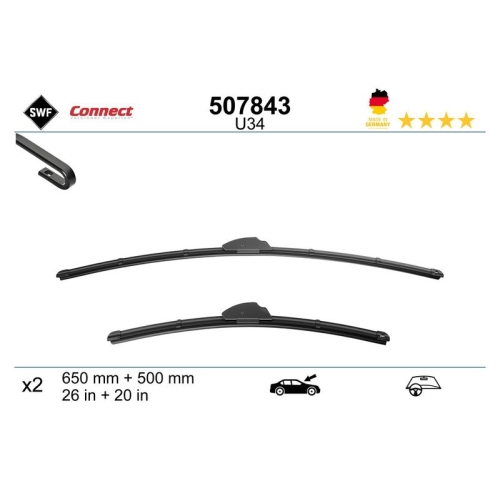 1 Wiper Blade SWF 507843 CONNECT MADE IN GERMANY