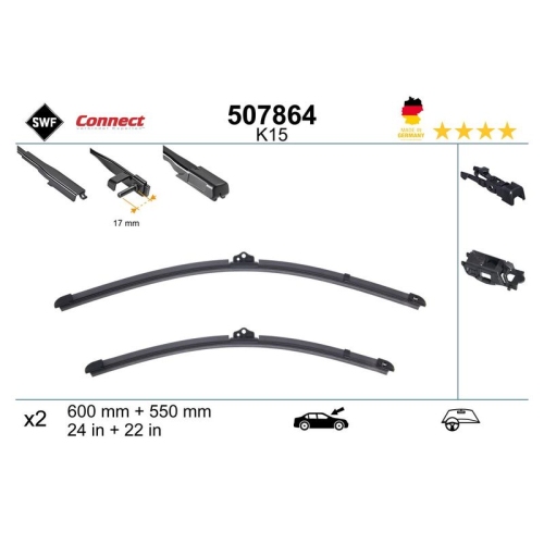 1 Wiper Blade SWF 507864 CONNECT MADE IN GERMANY