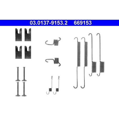 1 Accessory Kit, brake shoes ATE 03.0137-9153.2