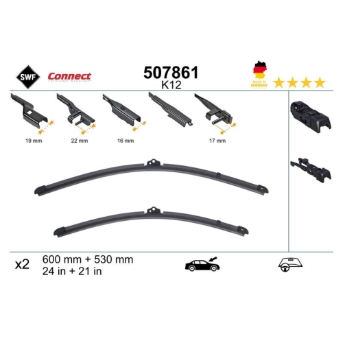 1 Wiper Blade SWF 507861 CONNECT MADE IN GERMANY