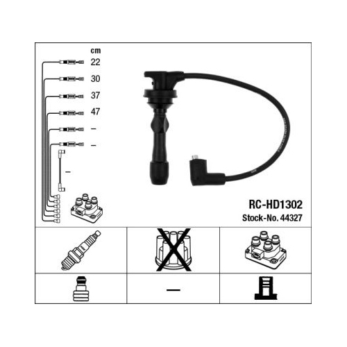 1 Ignition Cable Kit NGK 44327 HYUNDAI