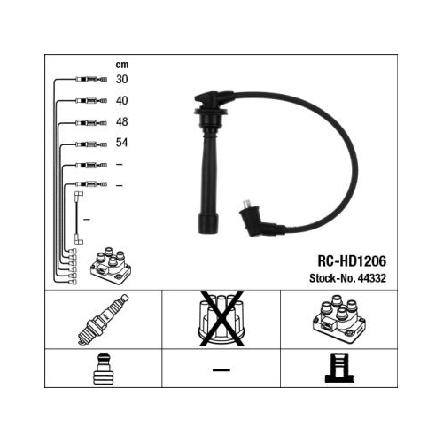 1 Ignition Cable Kit NGK 44332 HYUNDAI