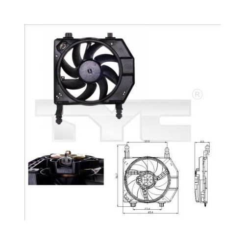 1 Fan, engine cooling TYC 810-0029 FORD
