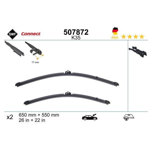 1 Wiper Blade SWF 507872 CONNECT MADE IN GERMANY