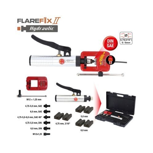 KS TOOLS Universal brake flaring tool set, 11 pcsFlarefix II 122.1260