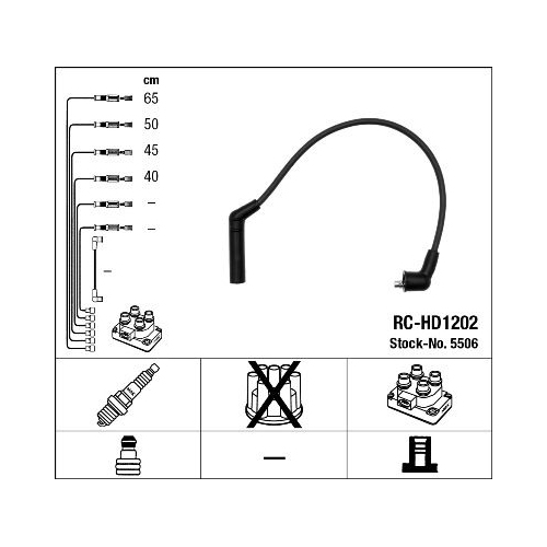 1 Ignition Cable Kit NGK 5506 HYUNDAI KIA