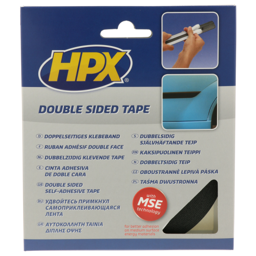 1 Adhesive Tape PRESTO ZC03 Mounting tape double-sided black 9 mm x 10 m