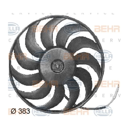 Fan, radiator HELLA 8EW 351 034-781 AUDI AUDI (FAW)