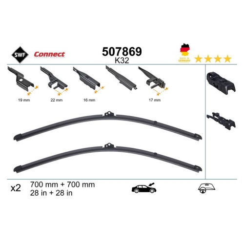 1 Wiper Blade SWF 507869 CONNECT MADE IN GERMANY