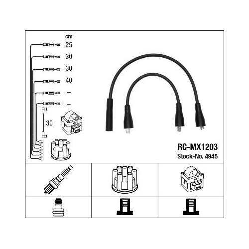 1 Ignition Cable Kit NGK 4945