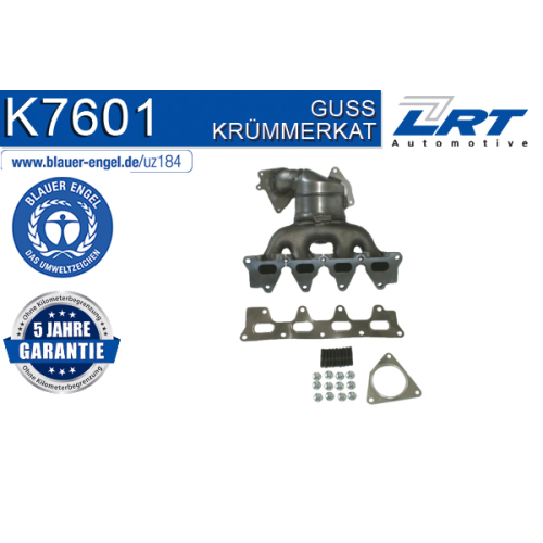 Krümmerkatalysator LRT K7601 ausgezeichnet mit "Der Blaue Engel" RENAULT