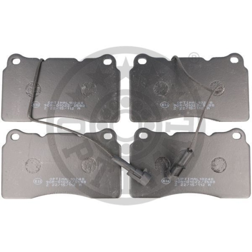 4 Brake Pad Set, disc brake OPTIMAL BP-10248 ALFA ROMEO LANCIA