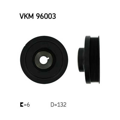 1 Belt Pulley, crankshaft SKF VKM 96003 CHEVROLET