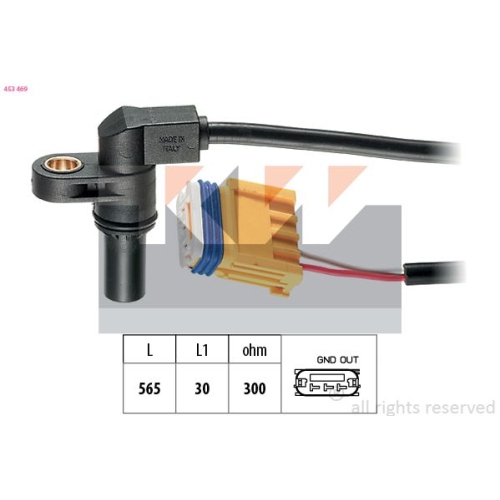 Drehzahlsensor, Automatikgetriebe KW 453 469 Made in Italy - OE Equivalent FIAT