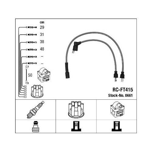 1 Ignition Cable Kit NGK 0661