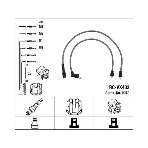 1 Ignition Cable Kit NGK 0973