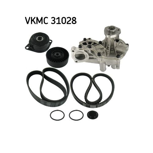 1 Water Pump + V-Ribbed Belt Kit SKF VKMC 31028 ALFA ROMEO AUDI CITROËN FIAT VW
