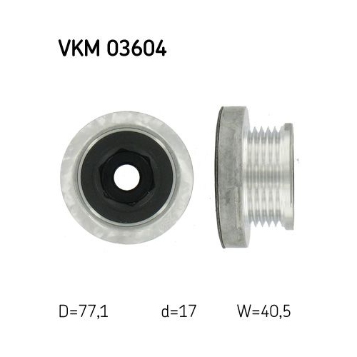 1 Alternator Freewheel Clutch SKF VKM 03604 RENAULT