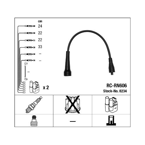 1 Ignition Cable Kit NGK 8234 RENAULT DACIA