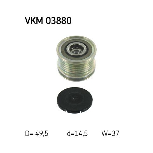 1 Alternator Freewheel Clutch SKF VKM 03880 MINI