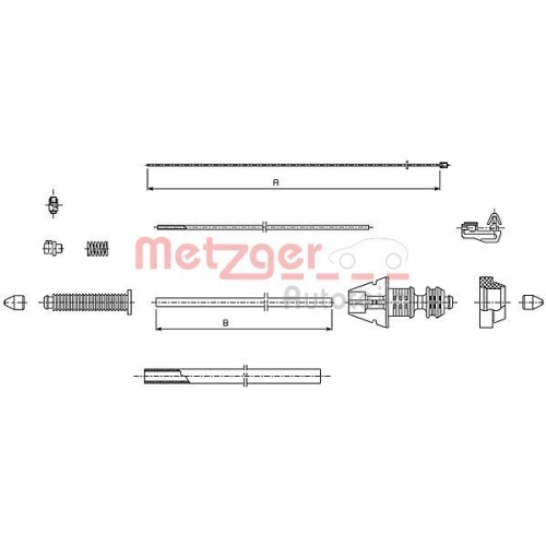 1 Accelerator Cable METZGER 493.1 FIAT