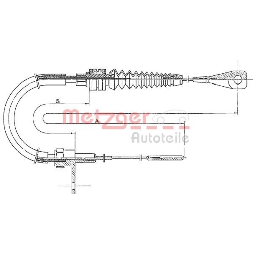 1 Accelerator Cable METZGER 11.0651 VW
