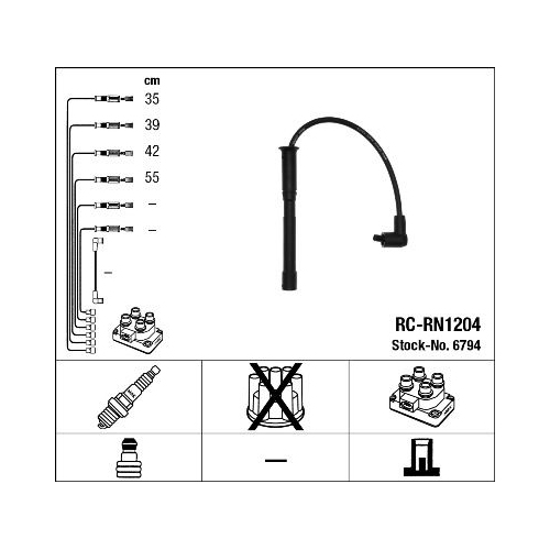 1 Ignition Cable Kit NGK 6794 RENAULT DACIA