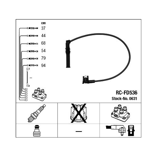 1 Ignition Cable Kit NGK 0631
