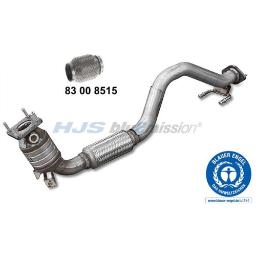 1 Catalytic Converter HJS 96 11 4026 with the ecolabel "Blue Angel" AUDI SKODA