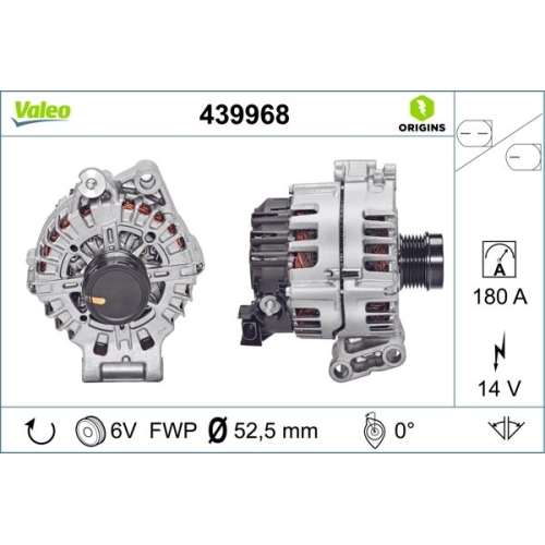 Generator VALEO 439968 VALEO ORIGINS NEW OE TECHNOLOGIE VOLVO