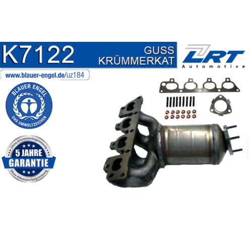 Krümmerkatalysator LRT K7122 ausgezeichnet mit "Der Blaue Engel" OPEL