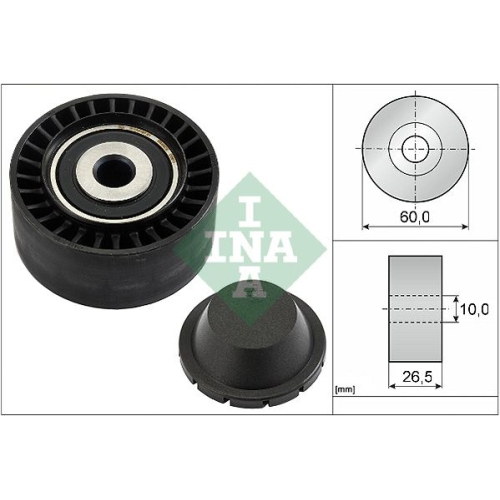 1 Deflection/Guide Pulley, V-ribbed belt INA 532 0331 10 CITROËN FIAT OPEL