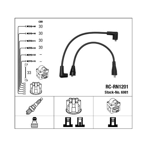 1 Ignition Cable Kit NGK 6981 RENAULT DACIA