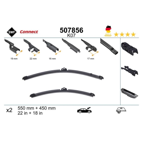 1 Wiper Blade SWF 507856 CONNECT MADE IN GERMANY