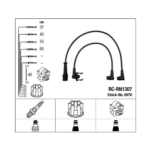 1 Ignition Cable Kit NGK 6070 RENAULT DACIA