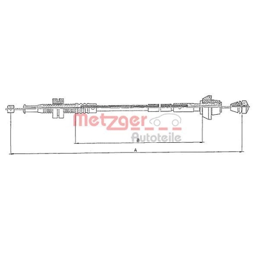 1 Accelerator Cable METZGER 10.0152 FORD
